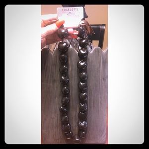 Charlotte Russe wooden bead necklace